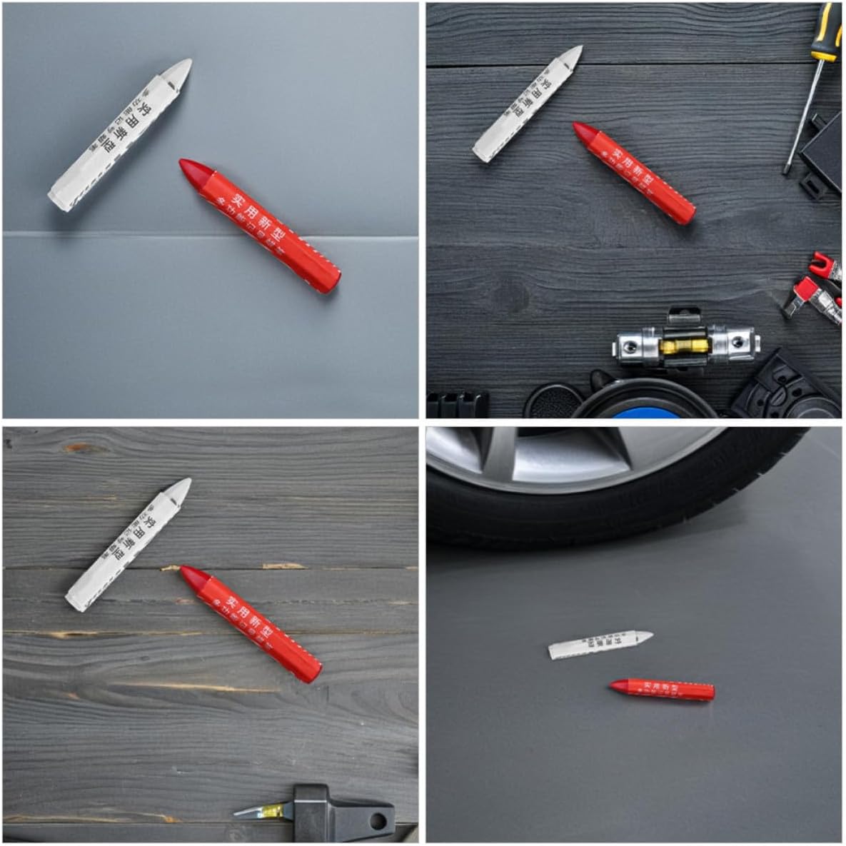 Waterproof Tire Marking Crayons Convenient Marking Tool Wax Marker Pens 20pcs with Sturdy Wax Material for Car and Motorcycle Tires for Vehicle Maintenance and Repair