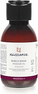 Naissance Muscle Revive Huile de Massage Chauffante - 100 ml - Base d'Huile de Pépins de Raisin avec Thérapie de Massage au Gingembre et au Poivre Noir pour les Douleurs Articulaires et Musculaires