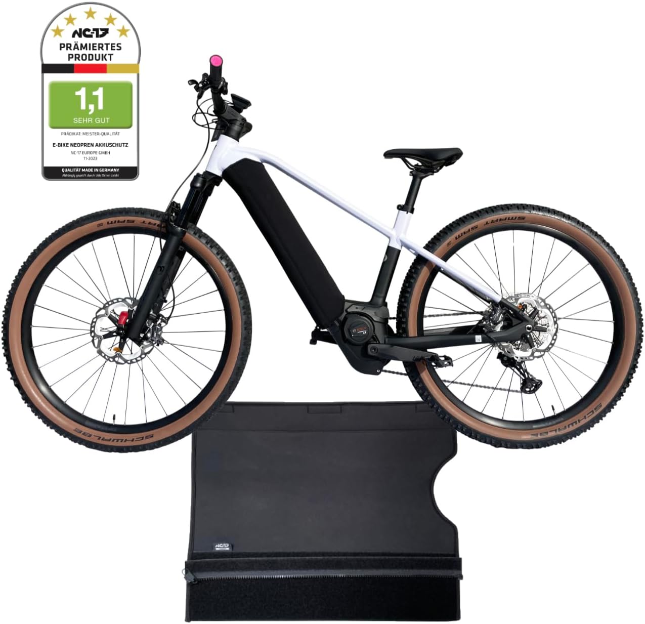 NC-17 E-Bike Protective Cover Battery Down Tube with Zip ebike Battery Thermal Protective Cover Length up to 49 cm 27-38 cm Frame Circumference Suitable for All Standard Ebikes