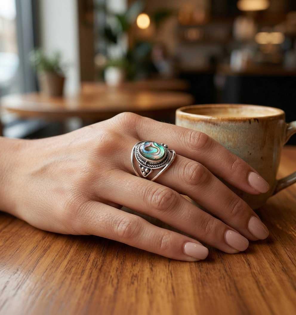 Handmade 925 Sterling Silver Overlay Ring Natural Gemstone Moonstone, Crystal, Carnelian, Rose Quartz Oval Boho Jewelry For Women