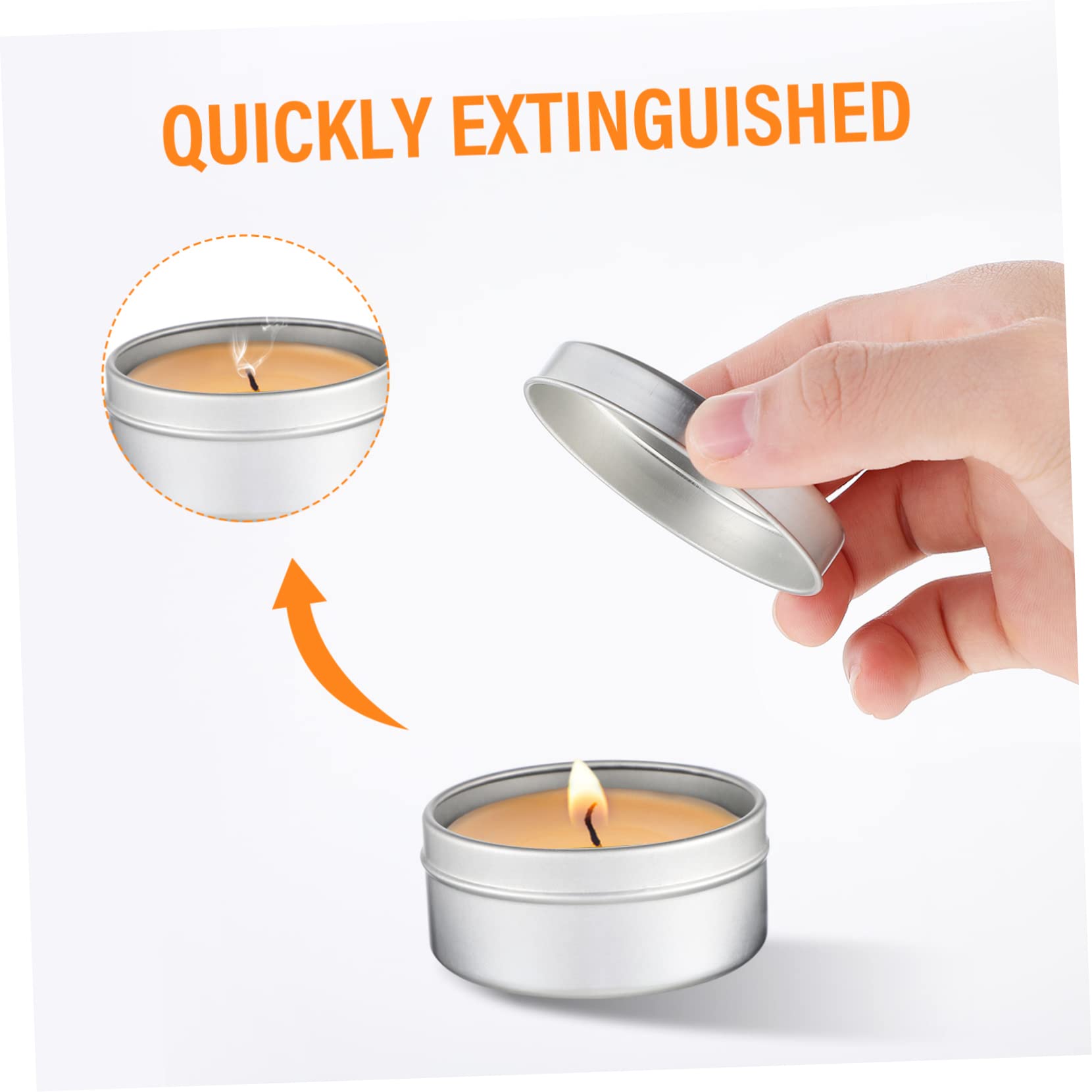 EXCEART Set 12 Pezzi Barattoli in Lega di Alluminio per Candele 200 Stoppini in Cotone, Contenitori Resistenti per Candele Fai da Te, per Regali di Compleanno Artigianali
