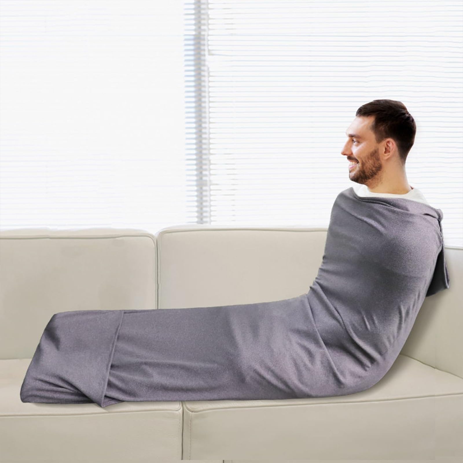 Yagerod Ozysleep Kompressionsschlafsack, Ozybag Verbessert Ihren Schlaf, Verabschieden Sie Sich Von Schlaflosen Nächten, Kühlende, Sensorische, Maschinenwaschbare Decke Mit Kokon-Design(M (150 x 40))