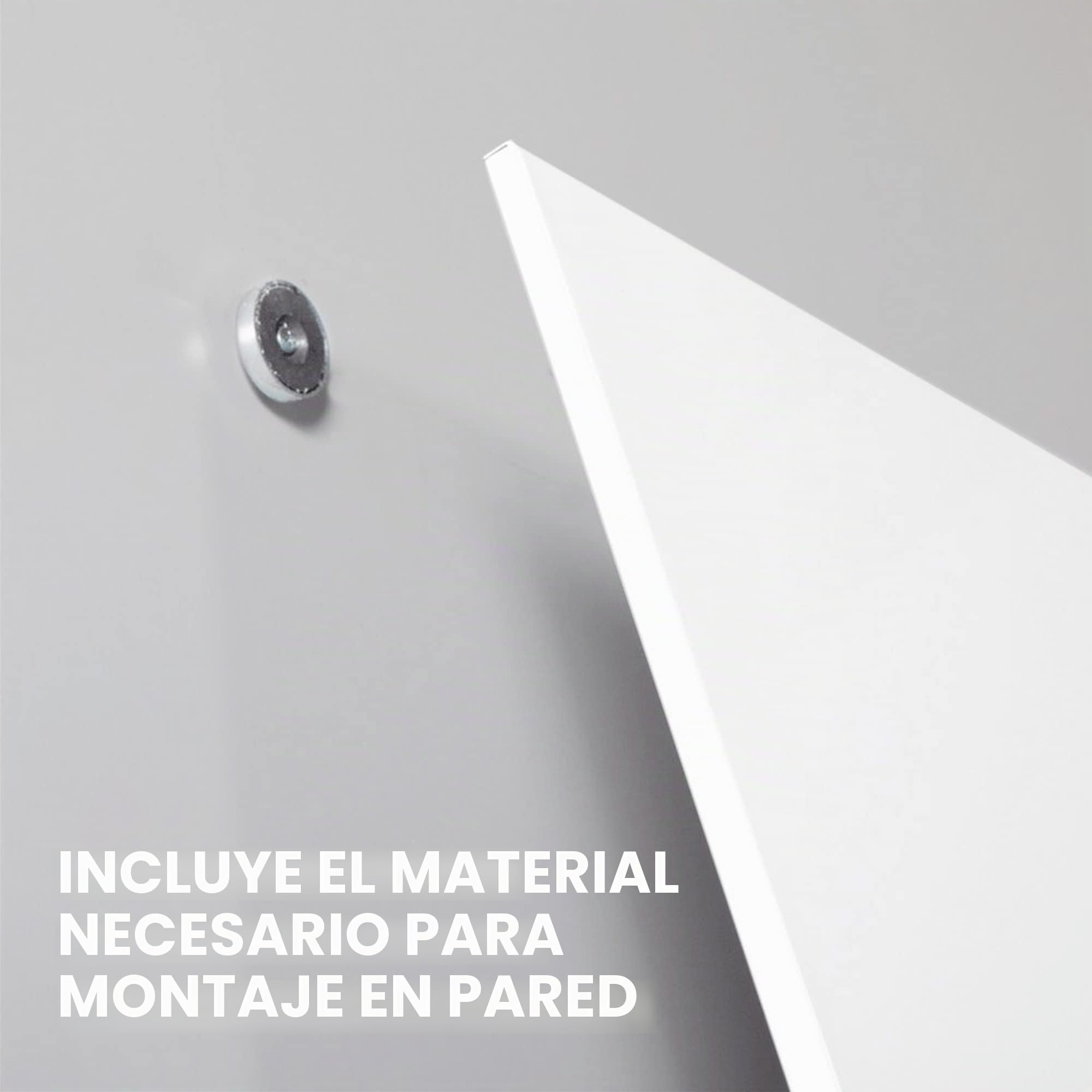 Vivol Pizarra magnética sin marco | Pizarra magnética sin estante para lápices | Tablero de fieltro de pared magnética | 8 tamaños magnético borrable (90x120, blanco)