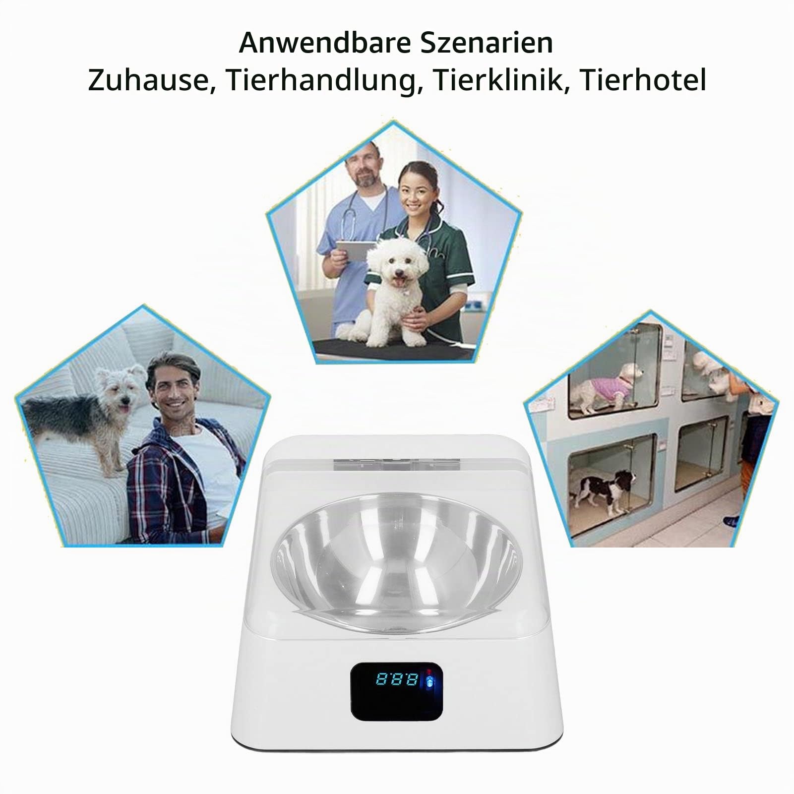 Automatischer Intelligenter Katzen Futternapf mit IR-Induktion, 350ml, Empfindlicher Futterspender mit Deckel für Kleine Haustiere
