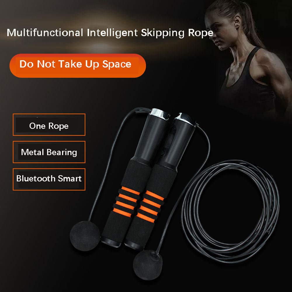 Salto con La Corda/Corda per Saltare Professionale, Corda per Saltare in velocità per Il Fitness, Crossfit, può connettersi all'app, Intelligente, rilassare immediatamente i Muscoli