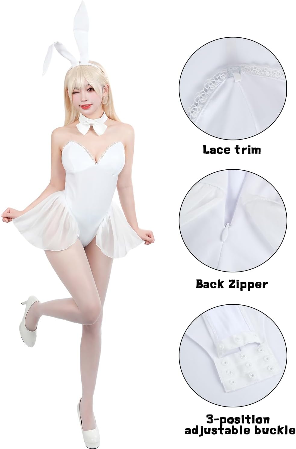 Bunny Costume Adult Bunny Bodysuit One Piece Halloween Cosplay Suit
