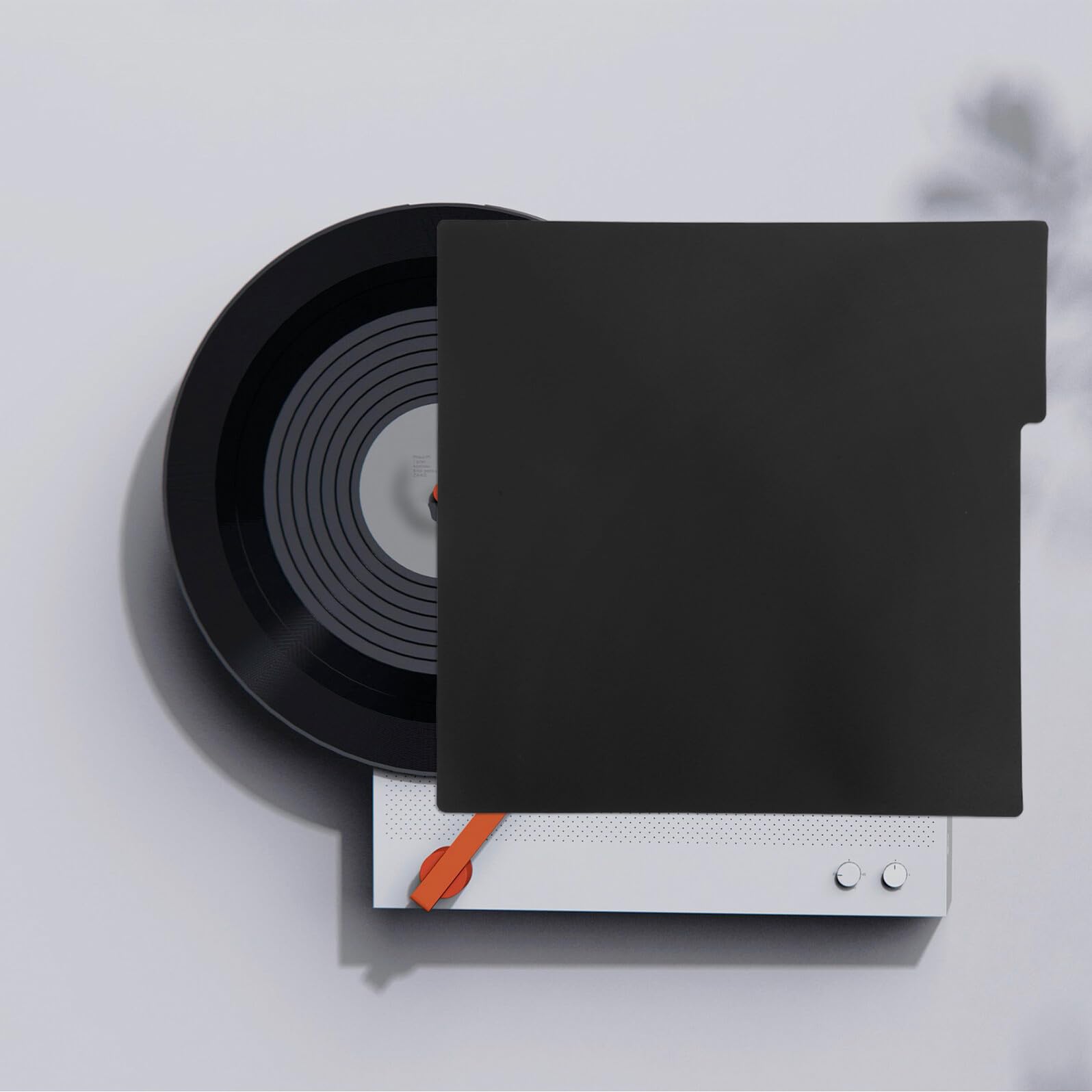 HOMSFOU Separadores para Discos de Vinilo Negros 32X325 CM Tarjetas de Clasificación de Discos de Vinilo de Plástico 10 Unidades para Organización y Almacenamiento en Estantes