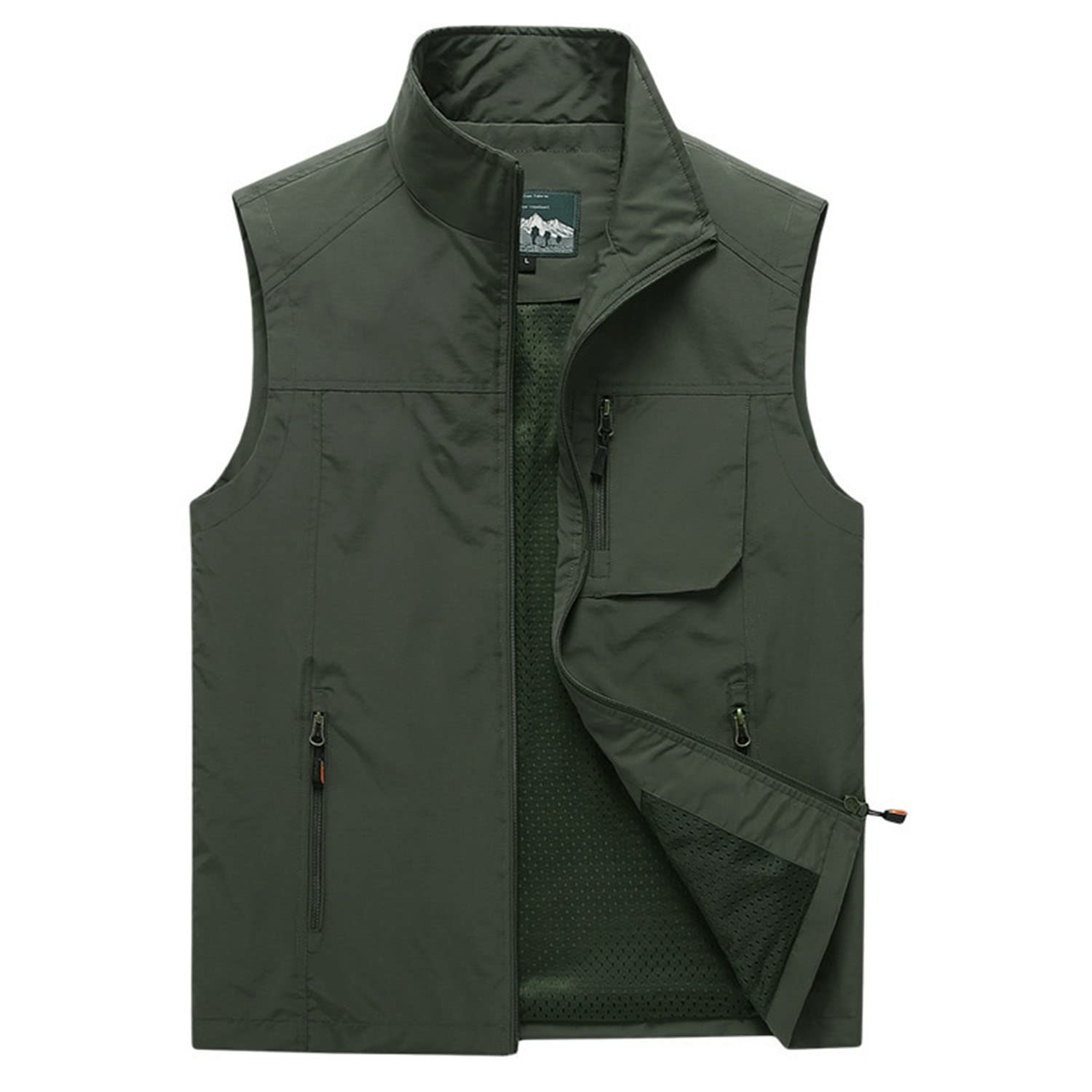 Chaleco para Hombre Chaleco Sin Mangas con Multibolsillos Chaleco De Pesca Exteriores Chaqueta Transpirable De Secado Rápido para Fotografía Viajes Senderismo