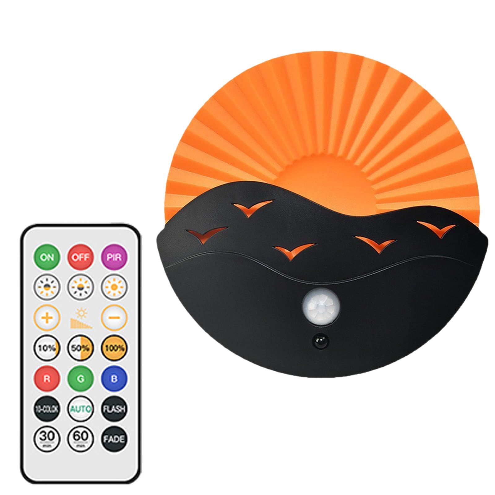 Hsioluted Lamp with Motion Sensors Rechargeable Sunrises Effect Atmospheres Light Cordless Wall Lights Enduring Cordless Wall Lights for Bedroom Bedside