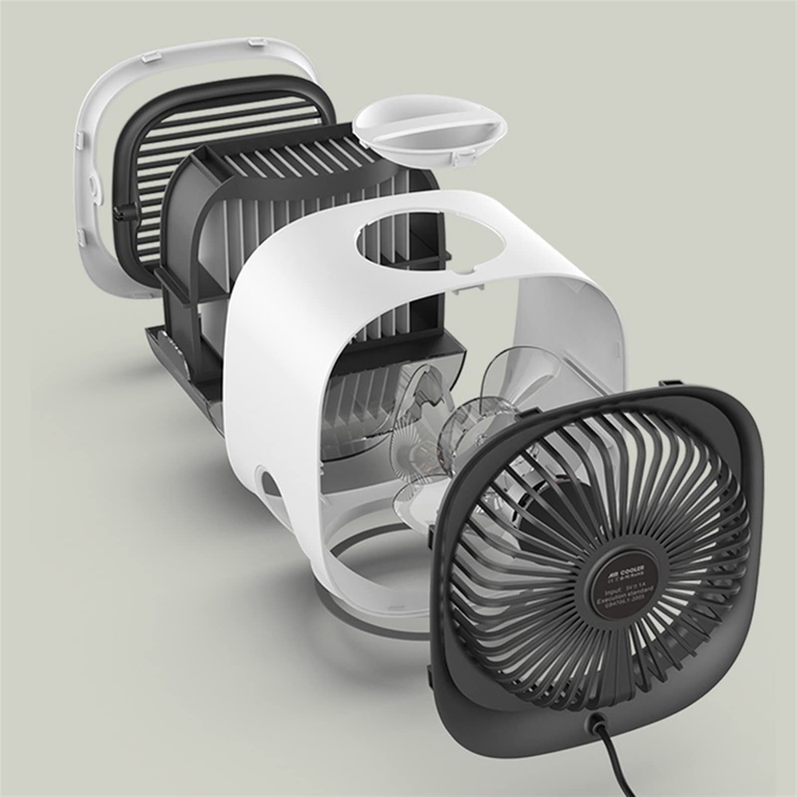 mobilny klimatyzator USB Mini chłodnica powietrza przenośny pulpit mały wentylator nawilżanie zimne biuro domowe chłodzenie chłodzenie wodą mały klimatyzator (kolor: różowy)