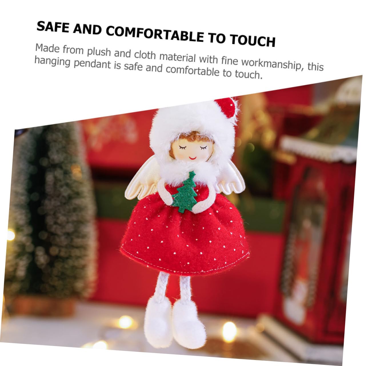 Zerodeko 4 Ensembles Charme Fille Ange Décorations d'ange Fleurs Artificielles Décorations Poupée Ange De Décoration De Noël Guirlande Lumineuse Solaire D'extérieur Fée Peluche 2 Pièces * 4