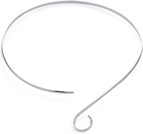 Gargantilla simple y moderna con forma de bola en forma de remolino, collar geométrico para mujer, plata esterlina 925