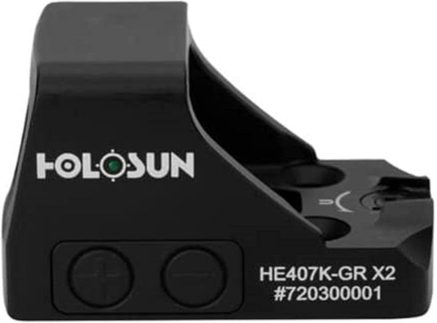 HOLOSUN HE407K-GR X2 Green Dot Reflex Sight, Shake Awake,Black