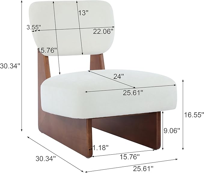 Sillón Lounge Sin Brazos Moderno Beige miniatura 2