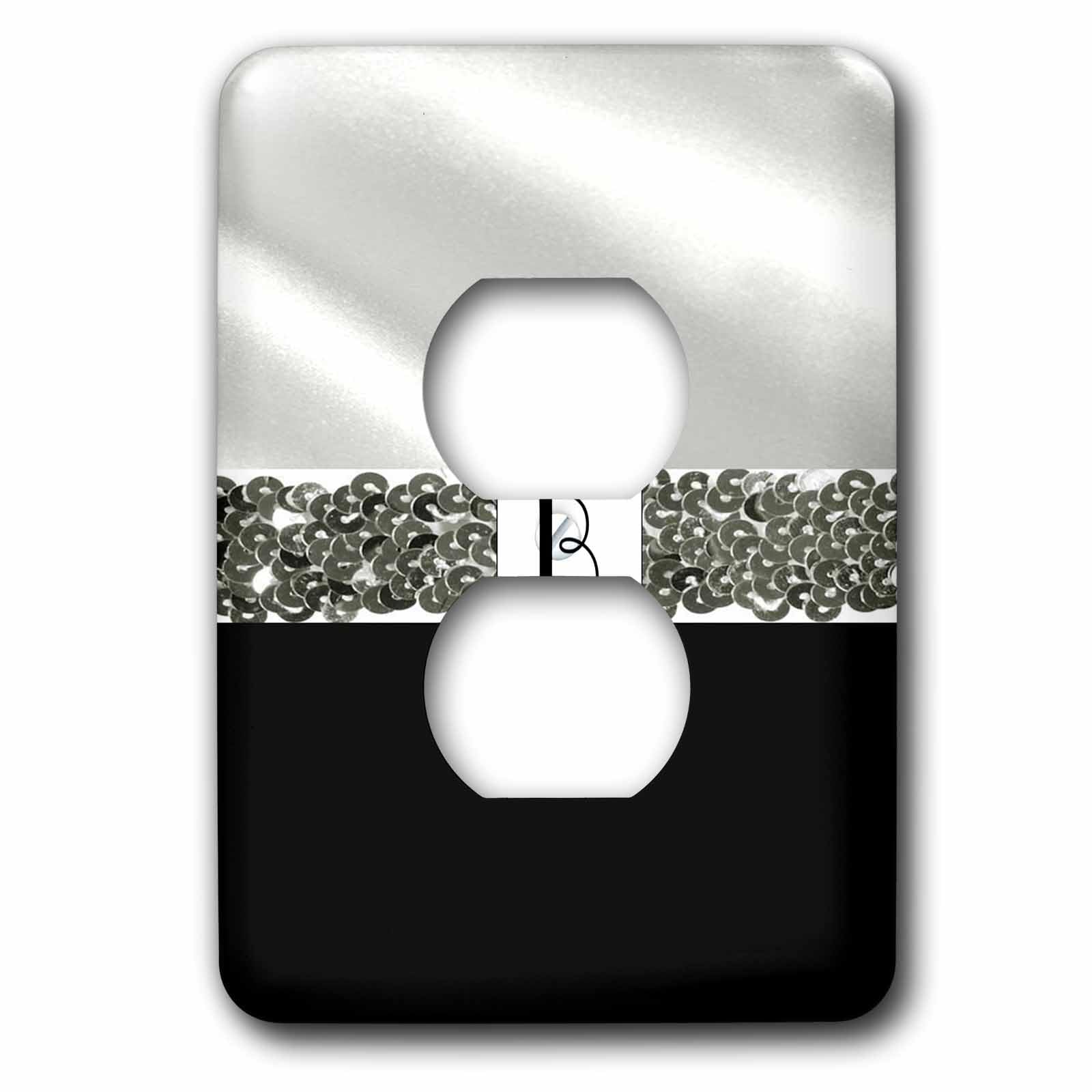 Lettre B sur blanc finition satinée pour double prise chic