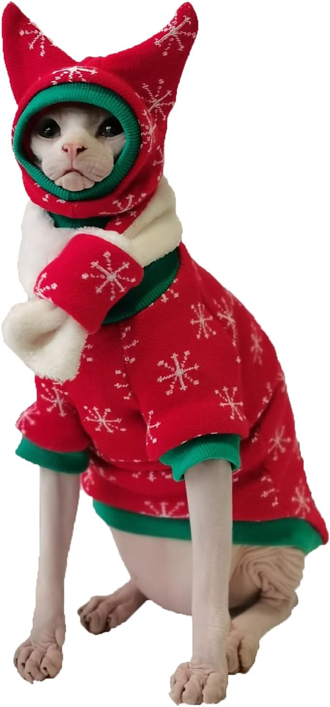 Sphynx Cat Clothes, Hairless Cat Apparel, Cat Sweaters for