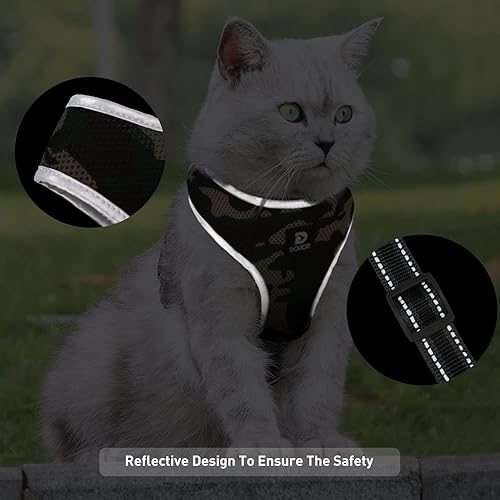Miniatura 5 de Juego de arnés y correa para cachorros, arnés de chaleco para perros pequeños y medianos, arnés reflectante ajustable para perros, malla suave y
