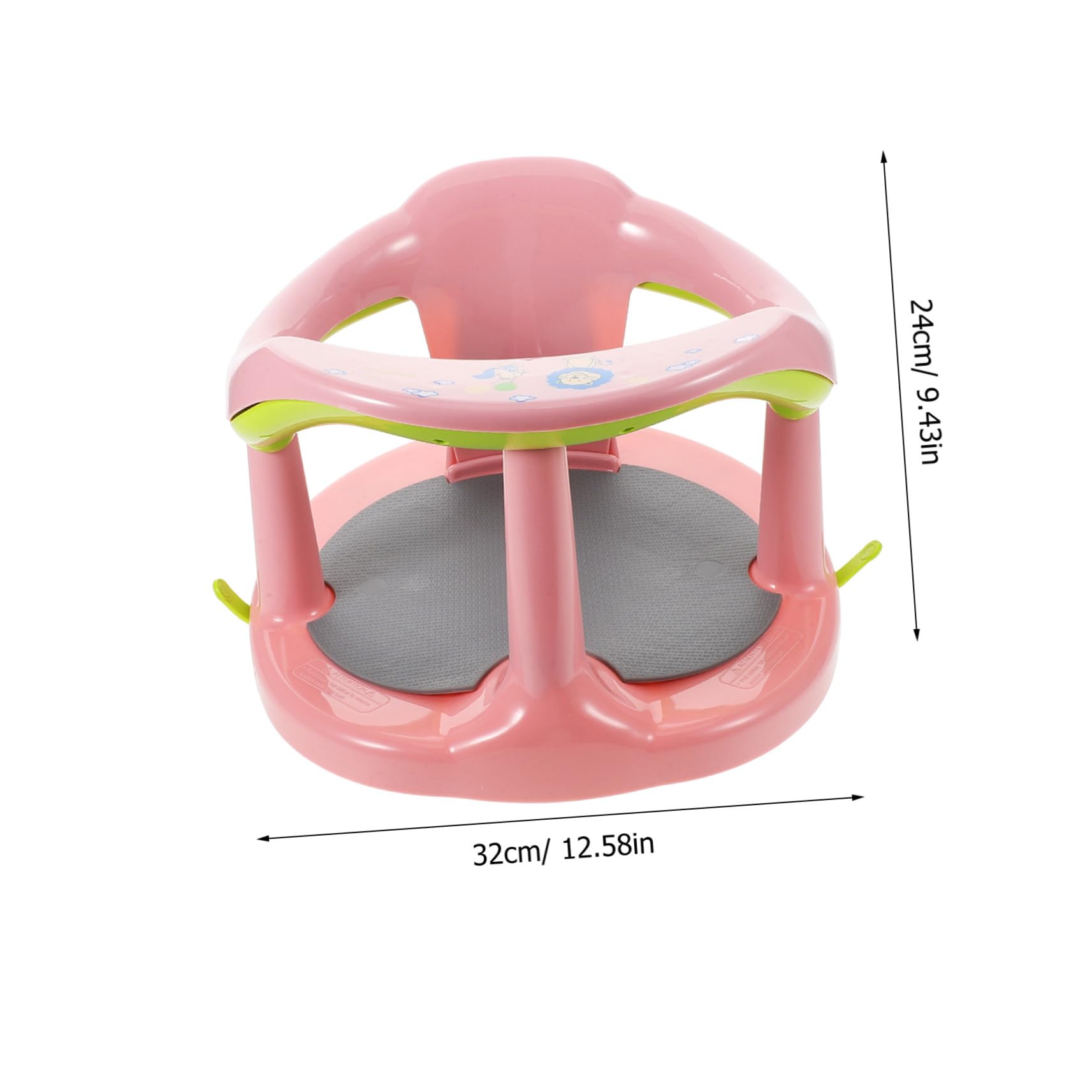 Hemobllo Asiento de Baño para Ñiño Recién Nacido Color Rosa Diseño Versátil y Fácil de Transportar, Material Pp y Tpr Antideslizante para Bañeras y Lavabo