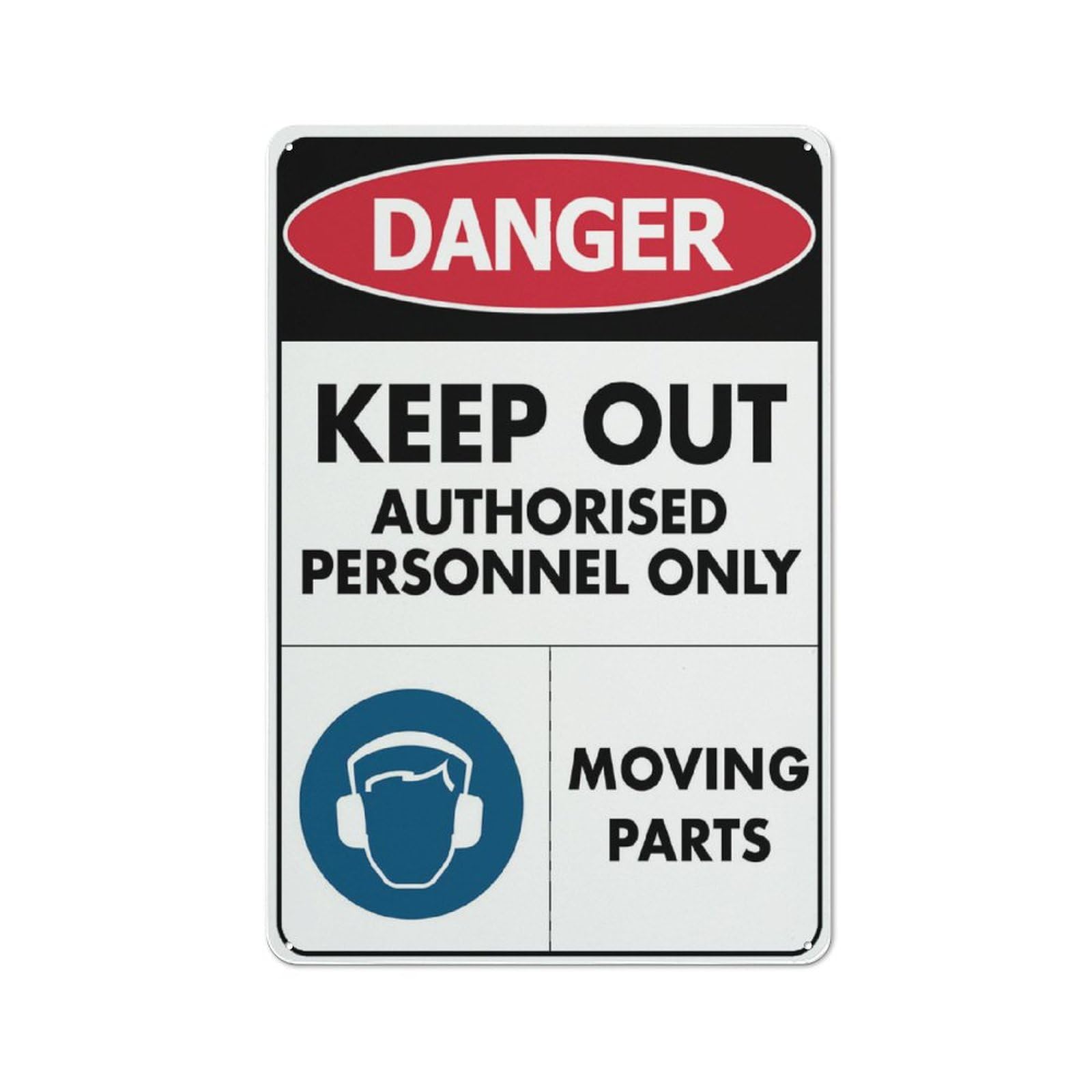 Danger Construction Site Sign Keep Out Hearing Ppe Sign 8X12 Inch Rust Free Aluminum Easy To Read & Sturdy Keep Out Outdoor Metal Signs For Home Farm Yard