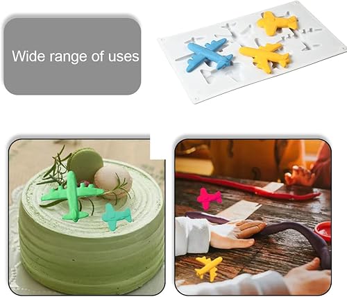 Miniatura 2 de Molde de silicona 3D de chocolate para avión, molde antiadherente para hornear, molde reutilizable para fondant de aviones de avión para chocolate,