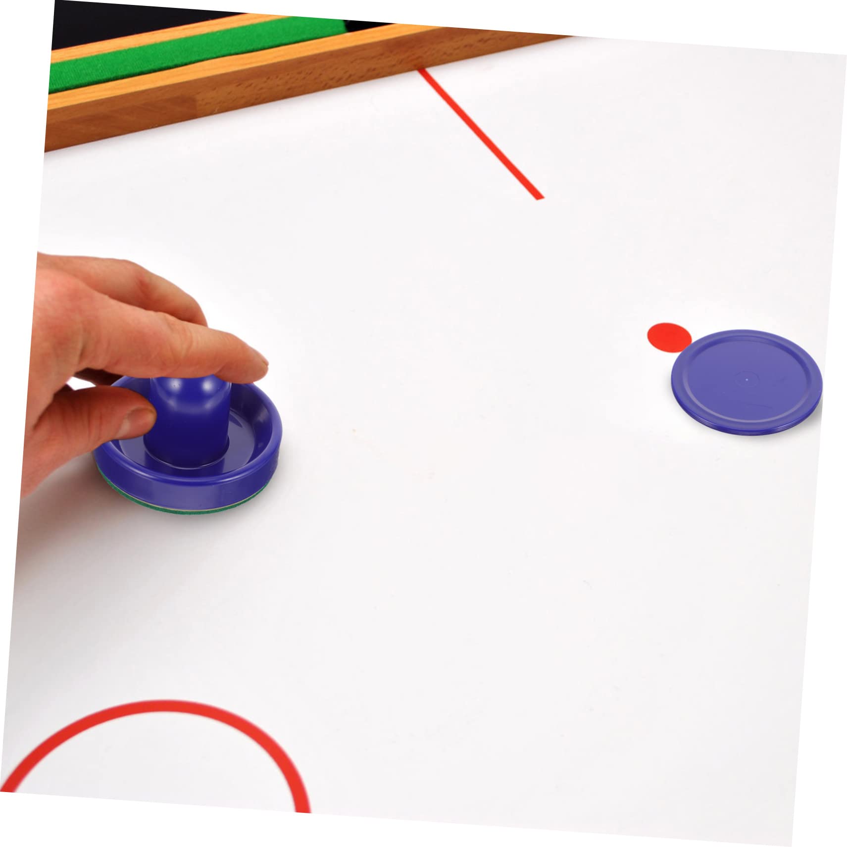 Abaodam 3 Ensembles Accessoires De Table De Hockey Rondelle De Hockey sur Glace en Plastique Jouets Flanelle Bleu
