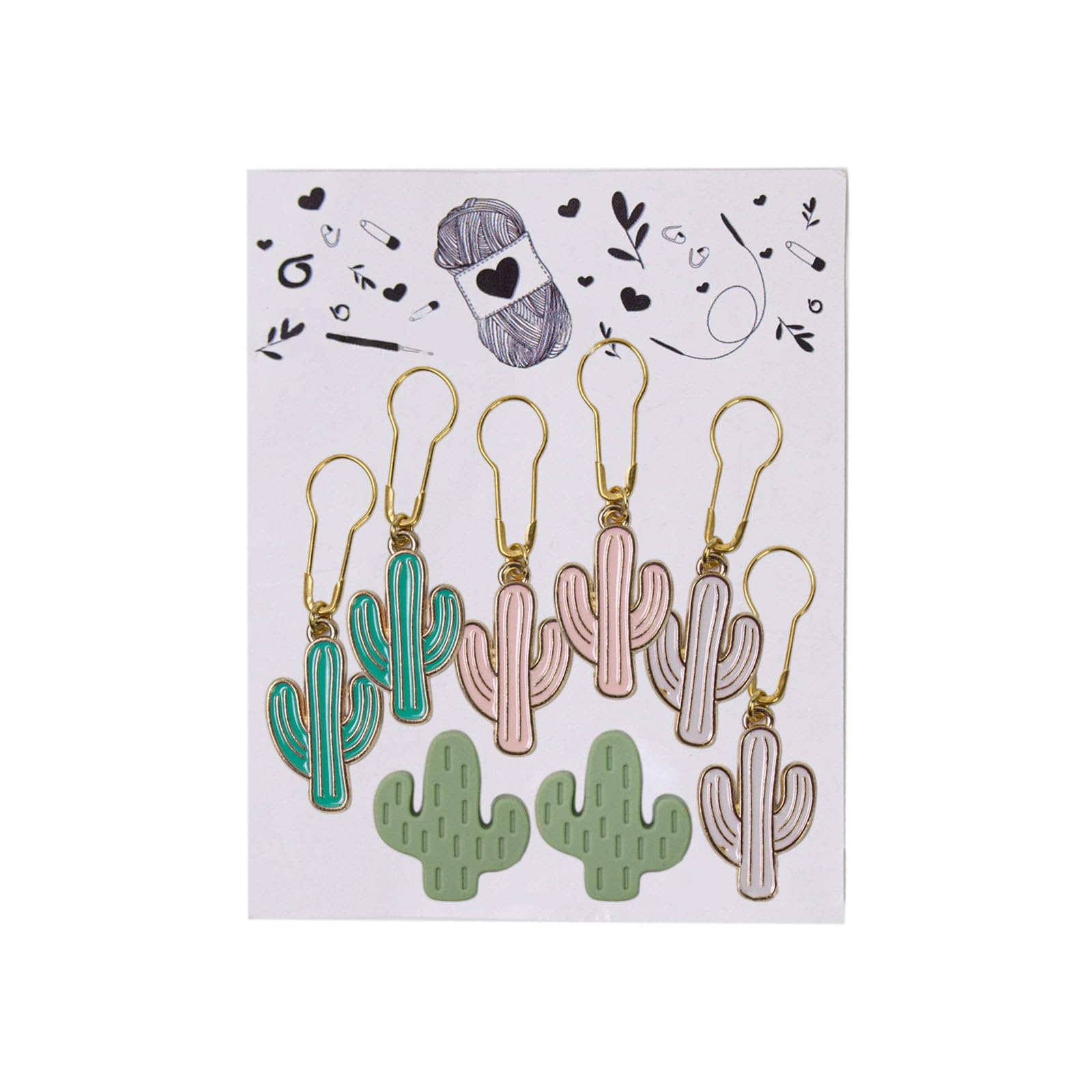 Tsophreniq Stitching Marker Charm Locking Knitting Needle Point Protectors, Locking for Crochet