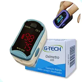 Oxímetro G-TECH Led Com Capa De Proteção E Estojo