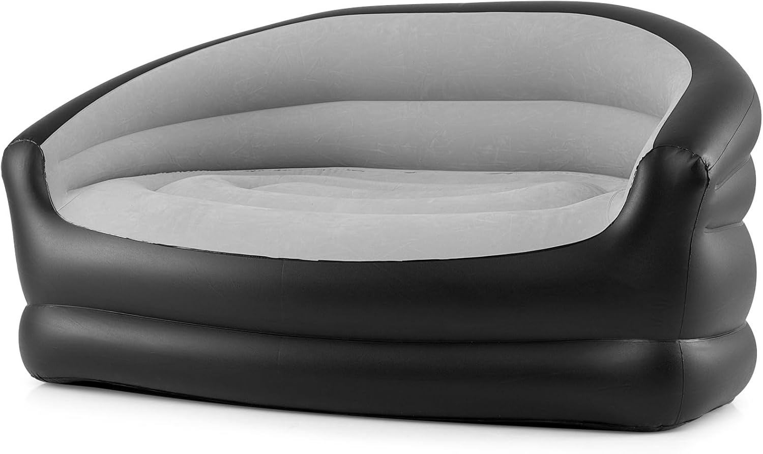 DORTALA Twin Size Inflatable Couch, Portable Blow Up Outdoor Double Air Sofa with Flocked Surface and Repair Patches, Air-Filled Chair for Camping, Living Room (1)
