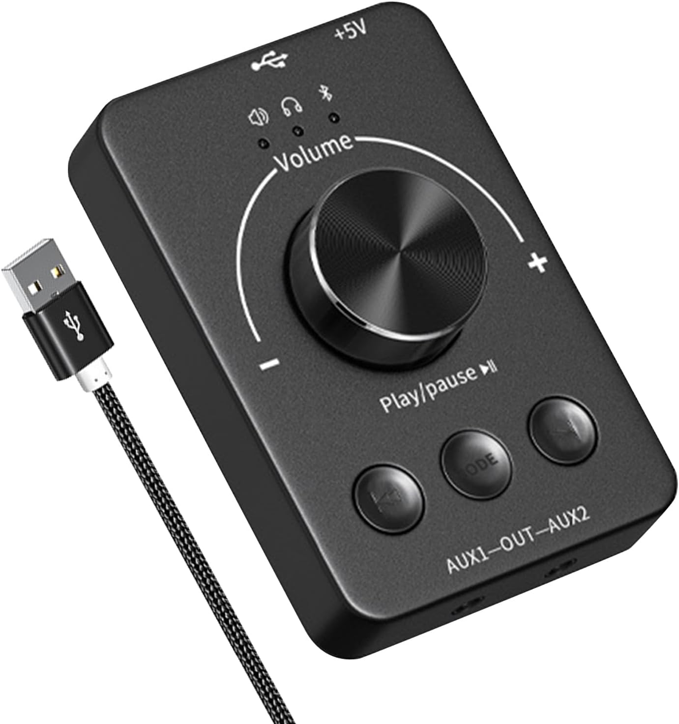 PC Volume Control Knob, PC Volume Controller | USB Knob for Computer Volume Control | 4 Anti-Slip Pads USB Volume Controller for Home, Internet Cafe, School, Work