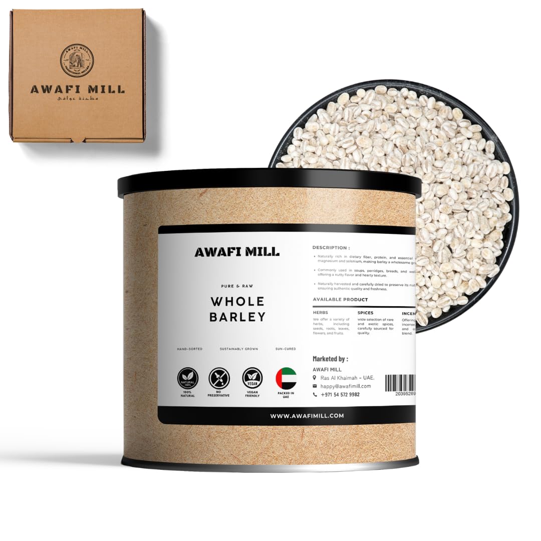 Whole Barley - Nutritious Cereal Grain for Cooking and Recipes | Fiber-Rich Superfood 100 g / 3.5 Oz