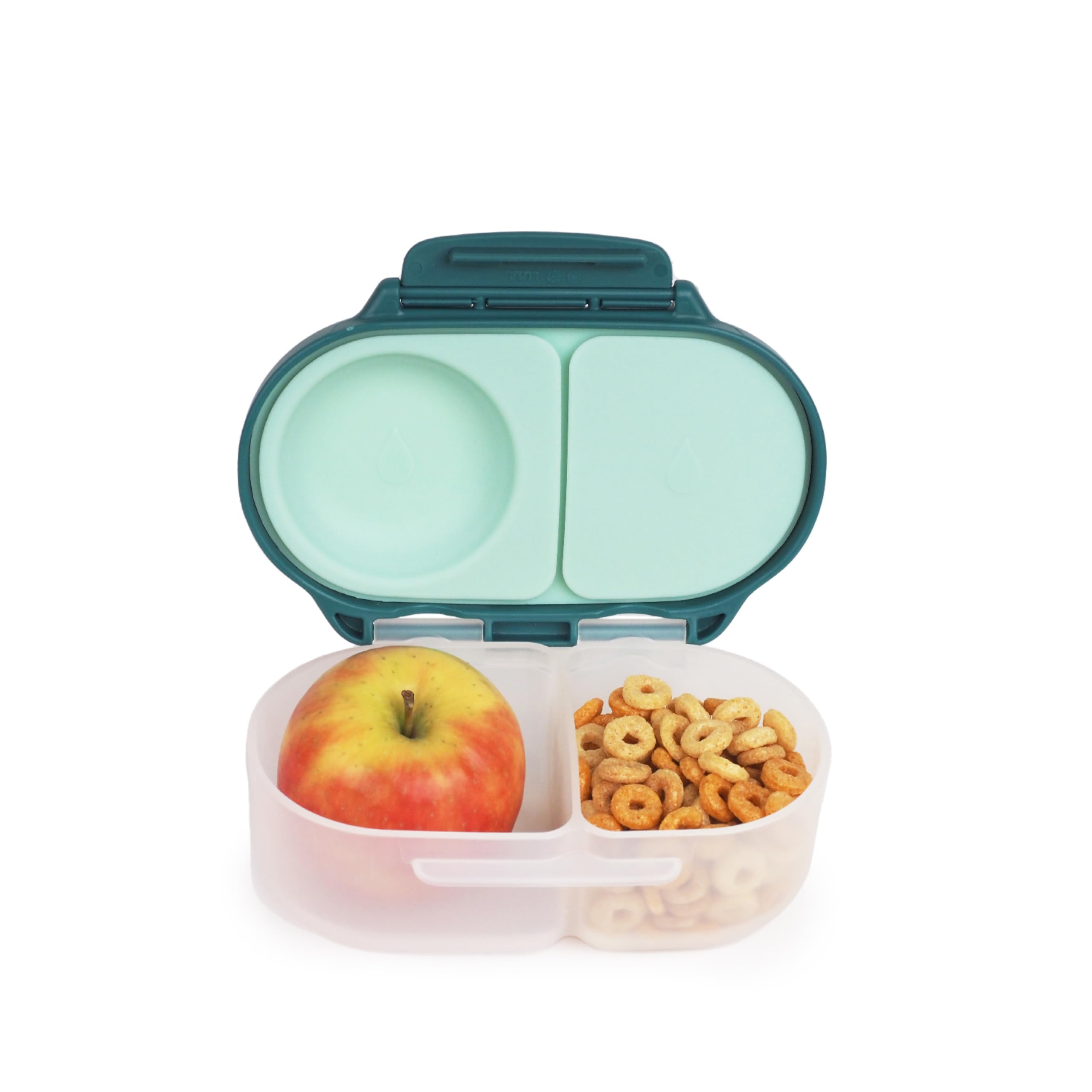 b.​box Porta Merenda | Mini Bento Box con 2 Scomparti a Prova di Perdite | Porta Pranzo e Porta Merenda Bambini Scuola | Lunch Box Bambini Adatto a Frutta Intera | Senza BPA