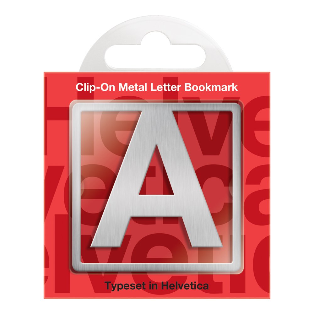 Helvetica Clip-On Letter Bookmark - A