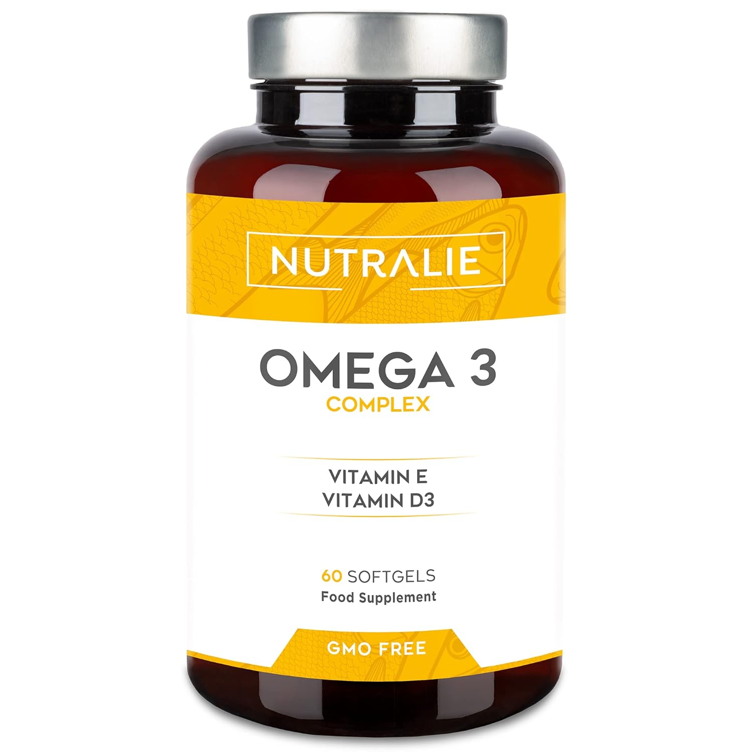 NUTRALIE Omega 3 Fish Oil Premium Quality 900 mg EPA and 350 mg de DHA per dose High concentration of vitamins E and D3 60 capsules : Amazon.de: Health & Personal Care