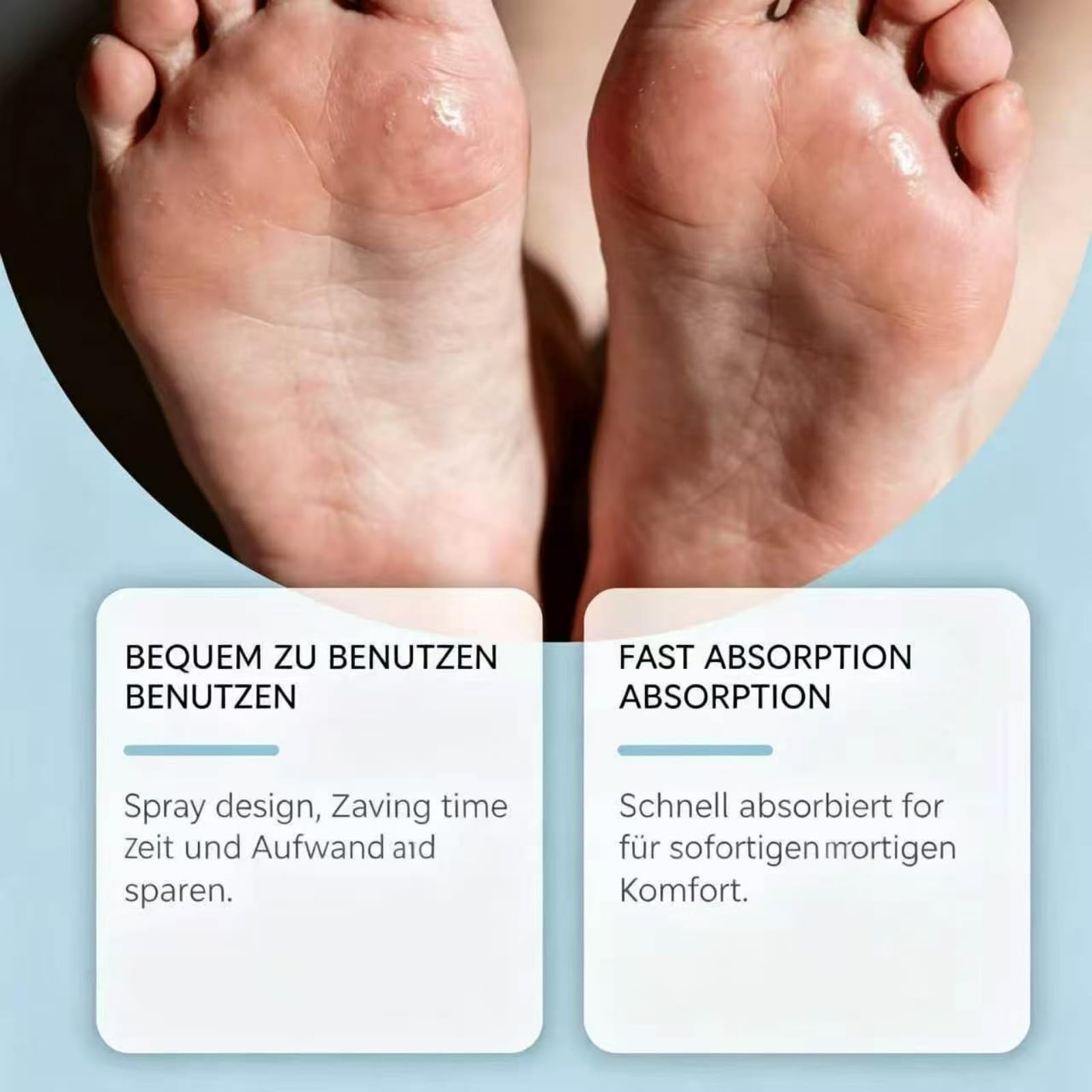 Feuchtigkeitsspray für frische und hygienische Füße, Fußspray für trockene Haut, feuchtigkeitsspendend, universell für Männer und Frauen (100ml*1pcs)