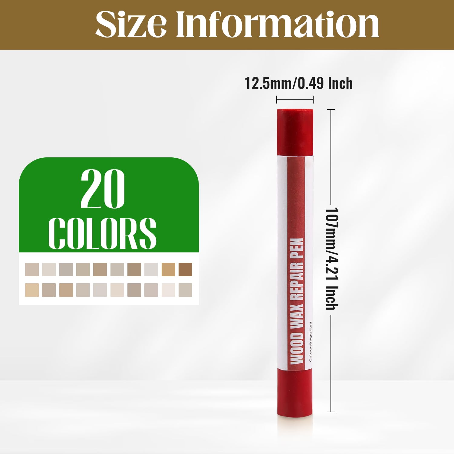 YIEMI Wood Filler Sticks 20 Colors Repair Wax Sticks Kit Furniture Touch Up Crayons for Repairing Scratches Holes Cracks Wood Floor Tables Cabinets Doors Hardwood(Color Series) - Image 2