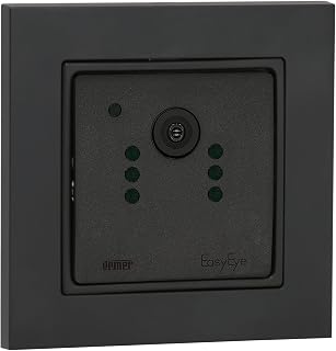 VEMER VE794901 EASYEYE INT - WLAN-Überwachungskamera für den Innenbereich mit spezieller App, Unterputzmontage (50x50), Full-HD-Sicherheitskamera mit Infrarottechnologie, Stromversorgung 230V, Grau