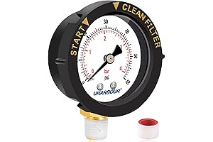 Precision 60 PSI Pool Filter Water Pressure Gauge