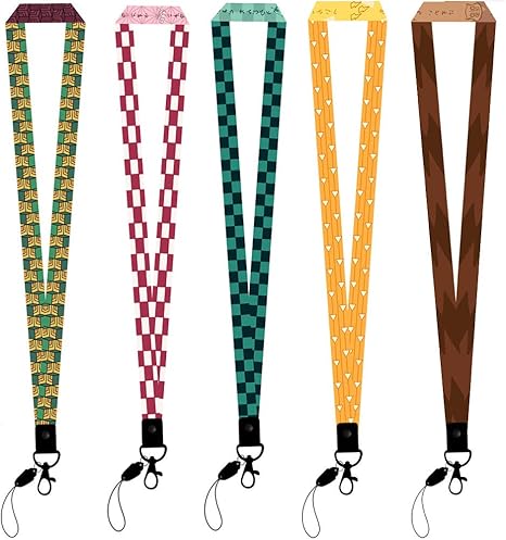 Amazon Co Jp 5点セット 竈門 炭治郎 我妻 善逸 竈門 禰豆子 冨岡 義勇 嘴平 伊之助 ネックストラップ スマホ 落下防止 ストラップ Idカード 社員証 可愛い 携帯ストラップ首かけ 家電 カメラ