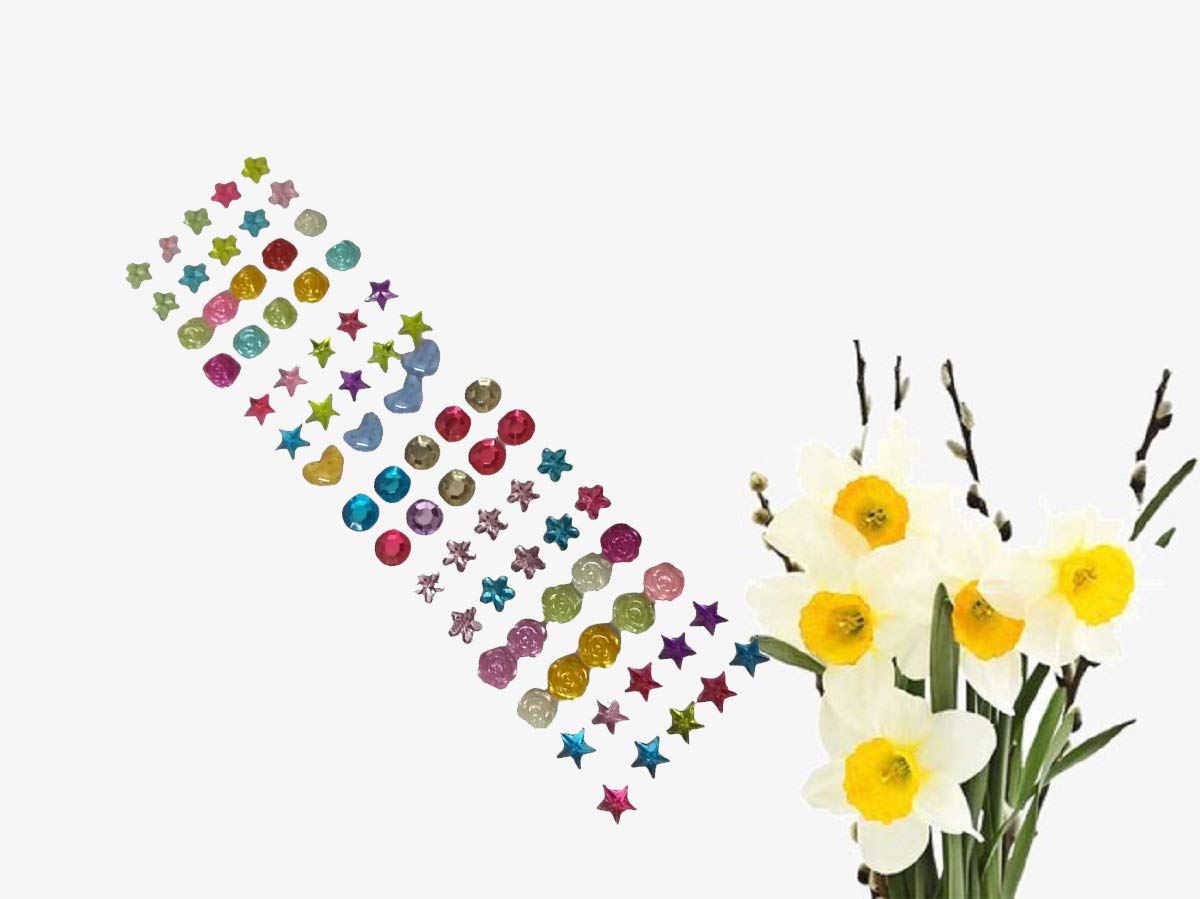 LIGHTER HOUSE�Different Style & Shape self Adhesive Stone Stickers for Art & Craft Decoration-(04 Packs/296 Pcs.)-picture-21