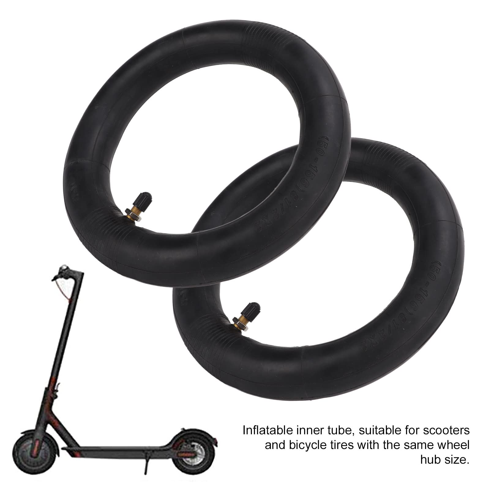 Chambres à air 8,5 x 2 Pouces, Valve Droite Plus épaisse et renforcée avec Outil pour pneus, adaptées aux Scooters et vélos