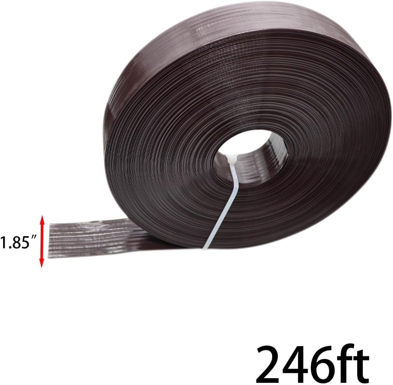 246ft x 0.15ft Chain Link Fence Privacy Tape, Chain Link Fence Slats, Fence Covering Privacy, 200PCS Connector Pins & Puncher Included (Brown)