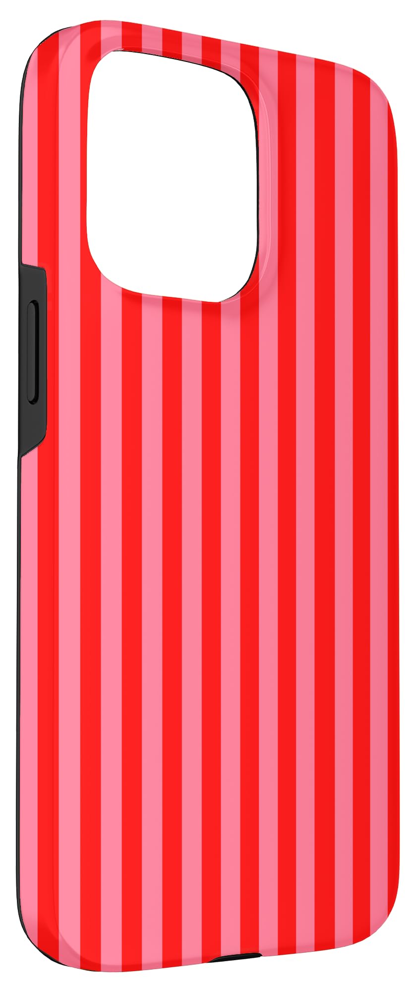 Retro Pink and Red Stripes Geometric Vertical Lines Pattern Case for iPhone 15 Pro Max, Pink, Red - Image 3