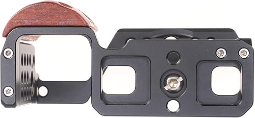 Miniatura 4 de FocusFoto Jaula de aluminio para cámara con mango lateral de madera para cámara Sony Alpha ZV-E10, estabilizador de video de marco completo con