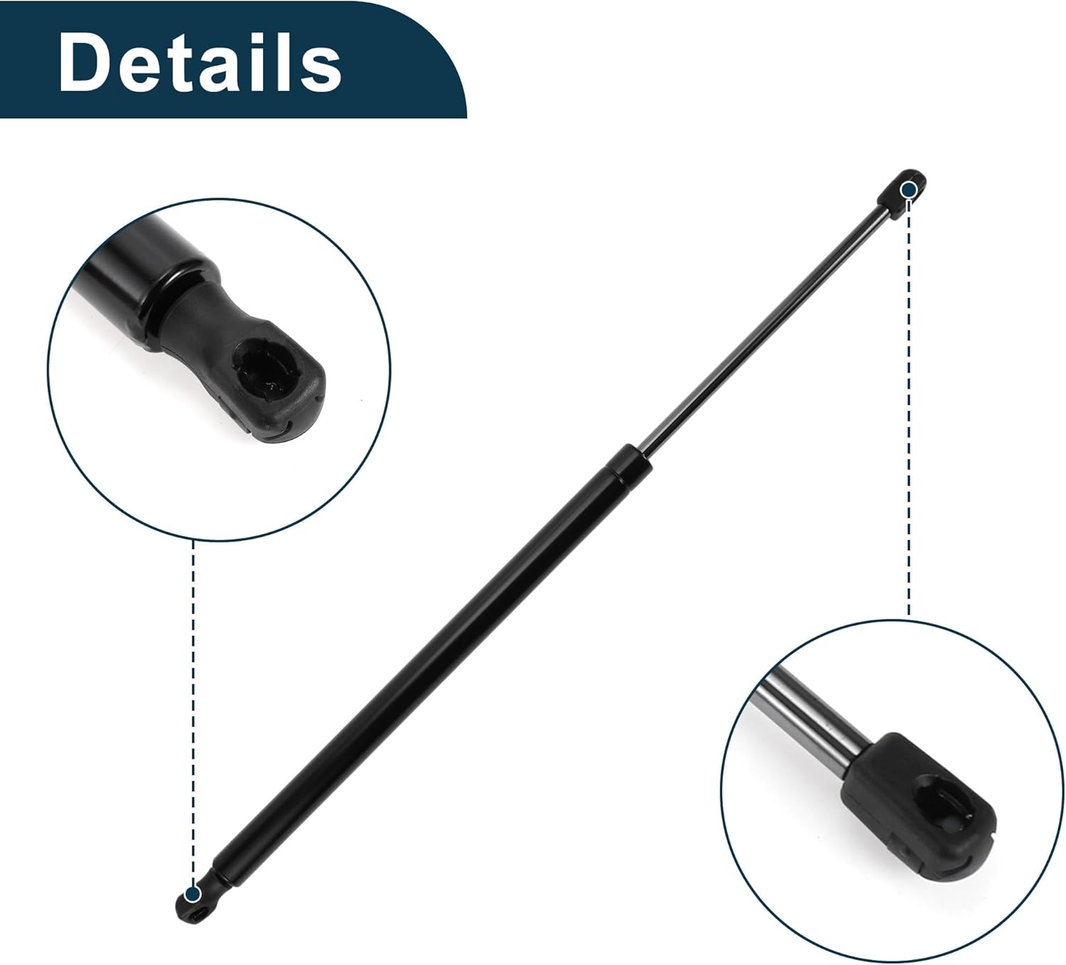 Rear Hatch Lift Supports Struts for Cadillac Escalade 2007-2014 No.15827433/15854712 Gas Spring Black 2Pcs