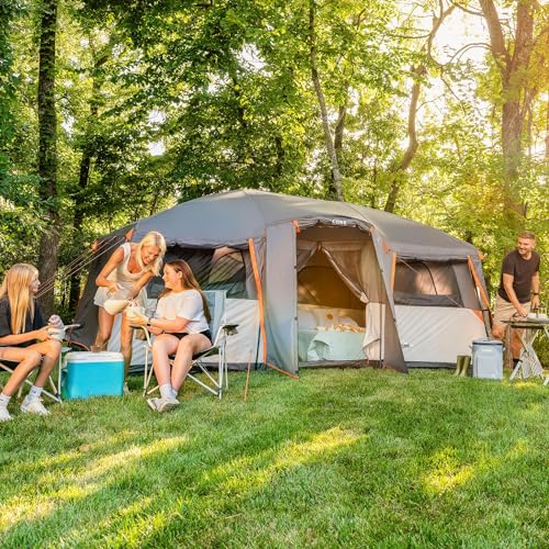 CORE 12 Person Cabin Tent | Large Portable Multi Room Family Tent with Full Rainfly for Weather Protection and Storage | Included Storage Pockets for Camping Accessories by CORE - Image 2