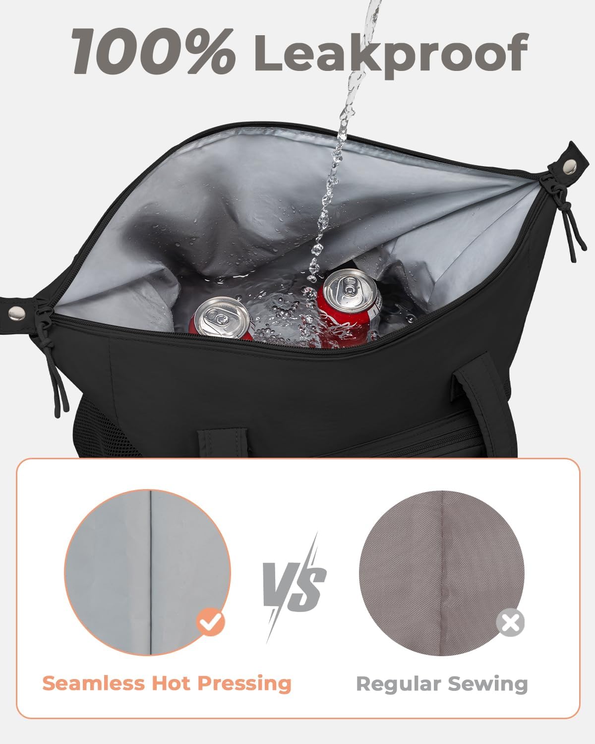 Puffer Cooler Bag 35 Cans Insulated Soft Cooler for Women Lightweight Ice Chest Leakproof & Portable Lunch Coolers for Picnic, Beach, Camping, Work, Travel, Trip