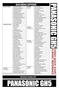 Paperback Panasonic GH5: Video Quick Start & Basic Reference Guide Book