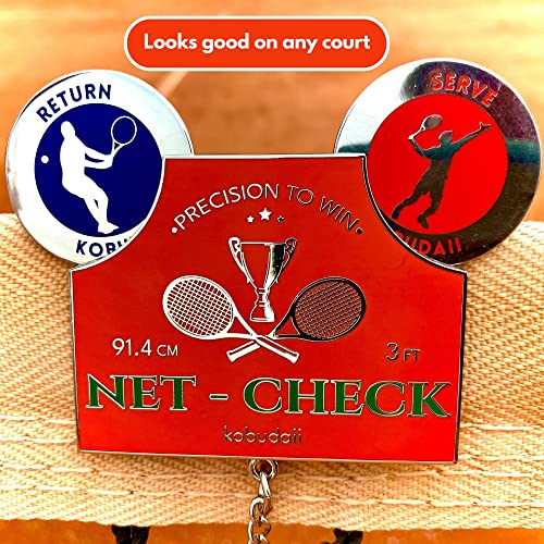 Kobudaii Tennis Net Measure Chain - Novelty Tennis Accessories Set - Tennis Court Accessory - Tennis Net Checker For Tennis Net Height Measure - Tennis Coach Gifts - Gift Ideas - Measurer & Flip Coin #TOP6