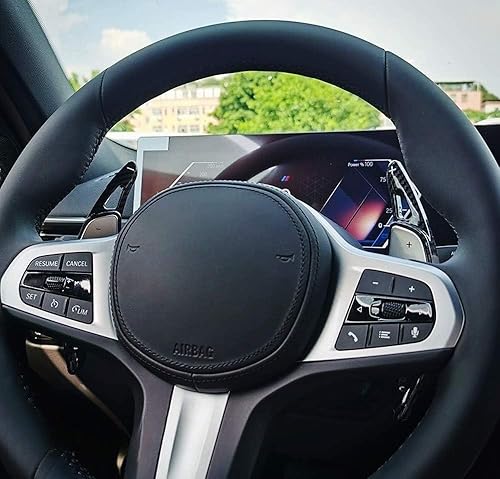 Miniatura 4 de iJDMTOY Extensiones de paleta grandes de fibra de carbono de tejido de sarga compatibles con BMW 3 4 5 7 Series X3 X4 X5 X6 (Gxx Chassis), Toyota