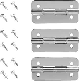 3 Charnières Glacière en Acier Inoxydable pour Igloo Glacières, Charnières Congélateur avec 12 Vis Pièces Rechange Accessoires de Glacière de Camping pour Igloo 50-165 QT